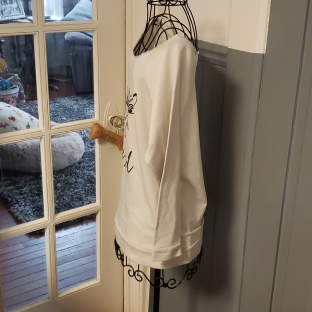 Next Level Apparel White Bee Kind Sweatshirt - Picture 5 of 8
